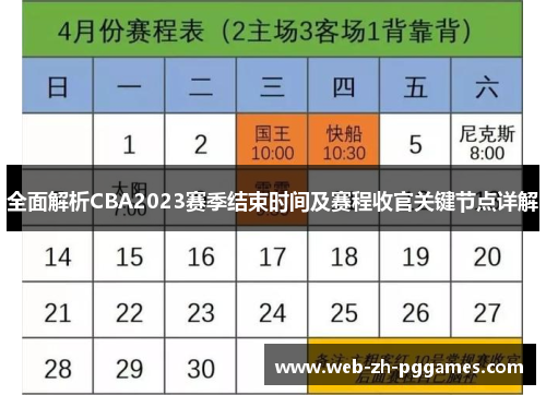 全面解析CBA2023赛季结束时间及赛程收官关键节点详解