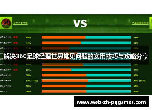 解决360足球经理世界常见问题的实用技巧与攻略分享 解决360足球经理世界常见问题的实用技巧与攻略分享