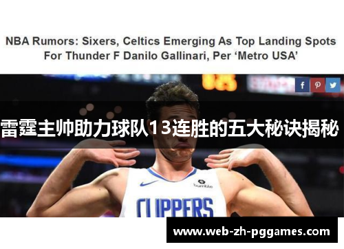 雷霆主帅助力球队13连胜的五大秘诀揭秘 